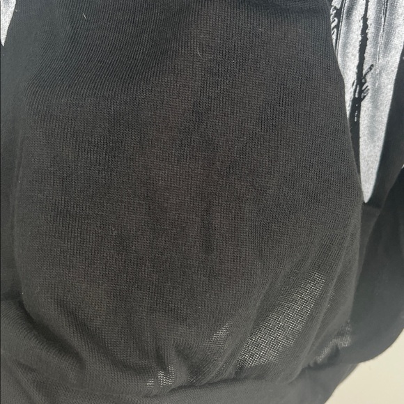 Midnight Hour Black and White Angel Wing Pullover Lightweight Sweater Size Large - Picture 7 of 9